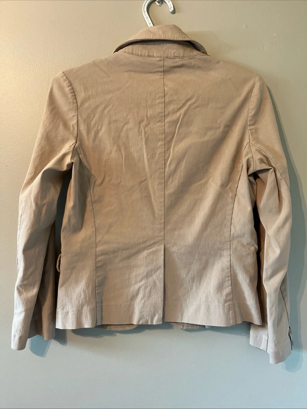Women’s Rampage Tan Khaki Stretch Suit Jacket Blazer Medium 90’s Preppy